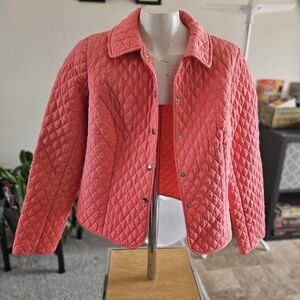 Briggs New York Quilted Jacket in Coral